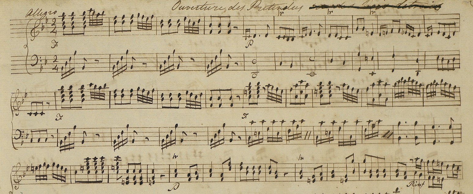 A page from one of Jane Austen's handwritten music books