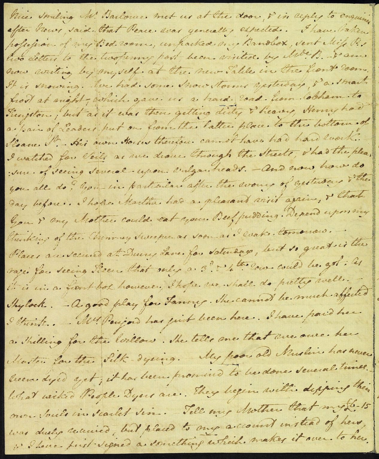 Letter from Jane Austen to Cassandra Austen, 2 March 1814 | Jane Austen ...