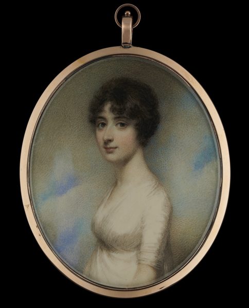 Portrait miniature of Mary Pearson by William Wood