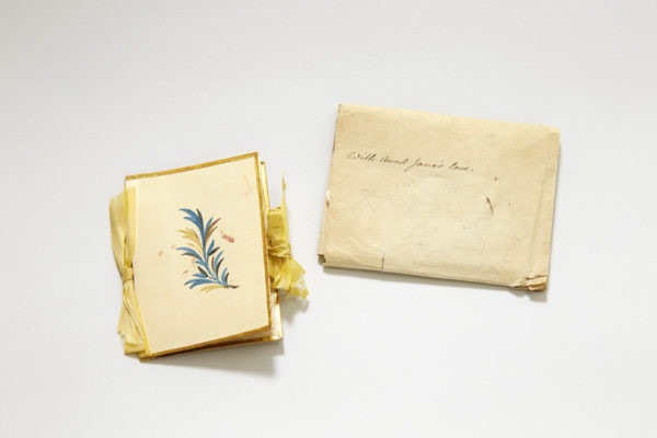 Needle case and wrapper inscribed by Jane Austen