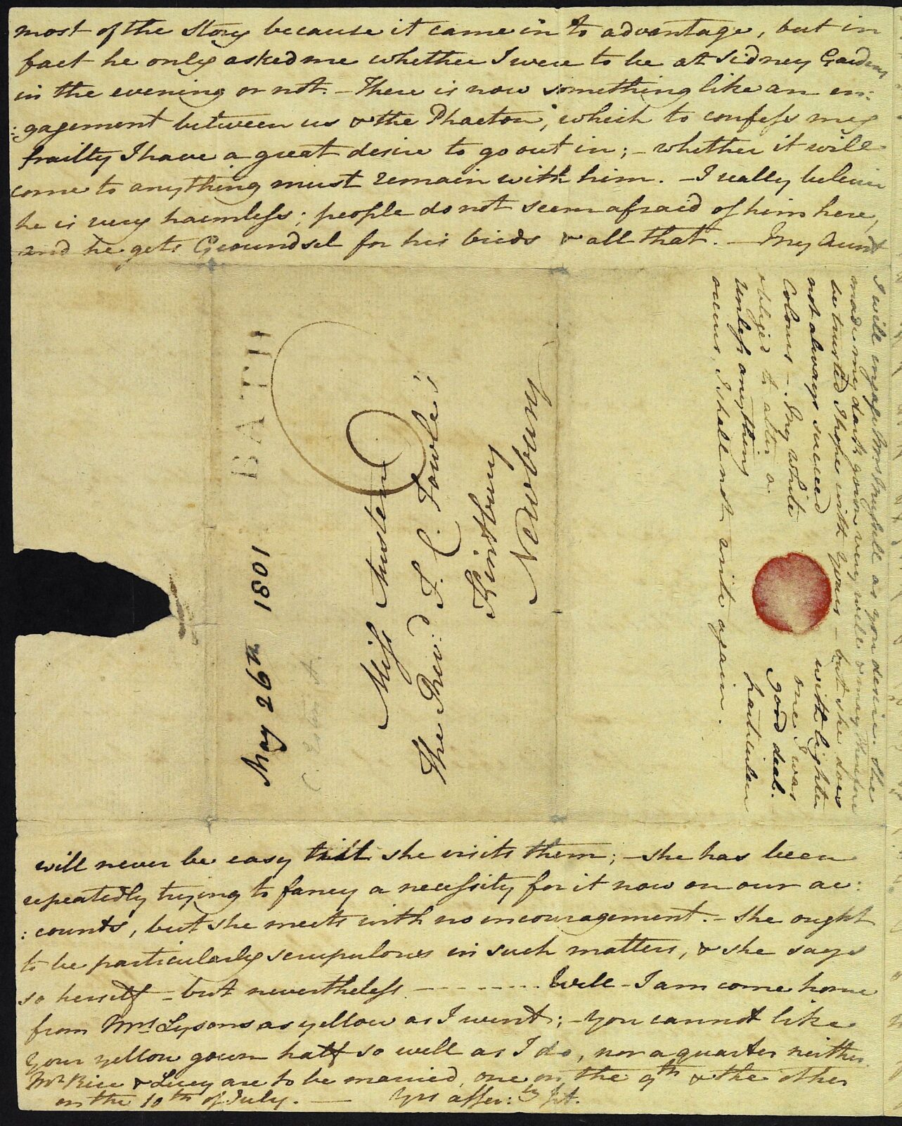 Letter from Jane Austen to Cassandra Austen, 26 May 1801