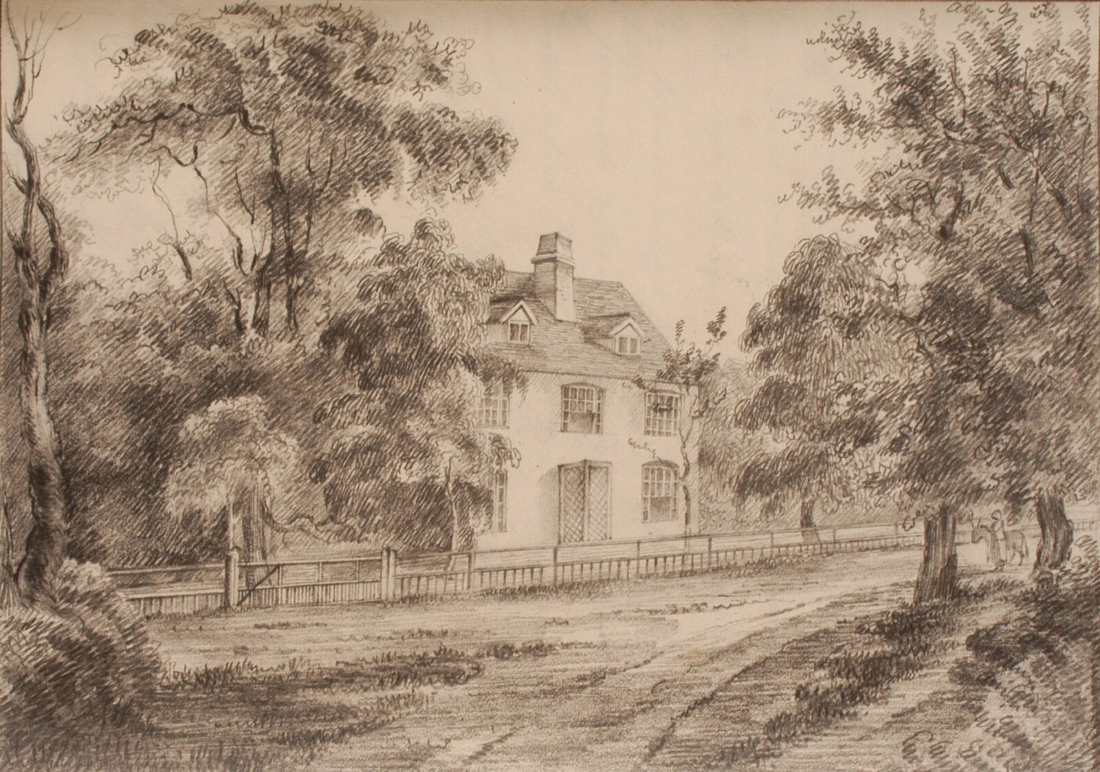 Steventon Rectory, pencil drawing by Ben Lefroy