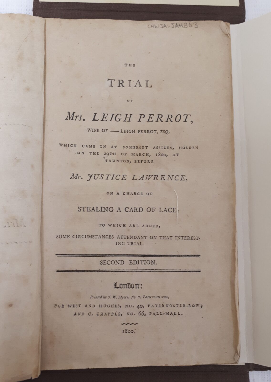 The Trial of Mrs Leigh Perrot