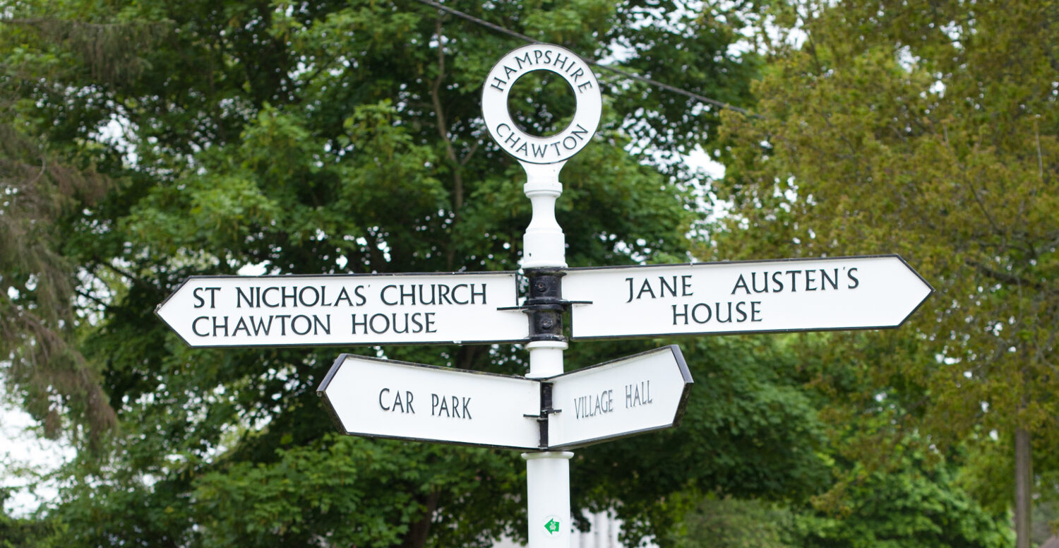 Chawton village signpost