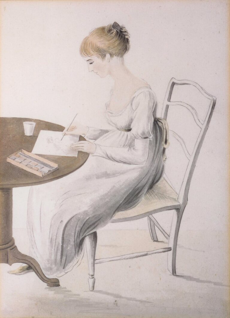 Watercolour portrait of Frances (Fanny) Catherine Knight, by Cassandra Austen