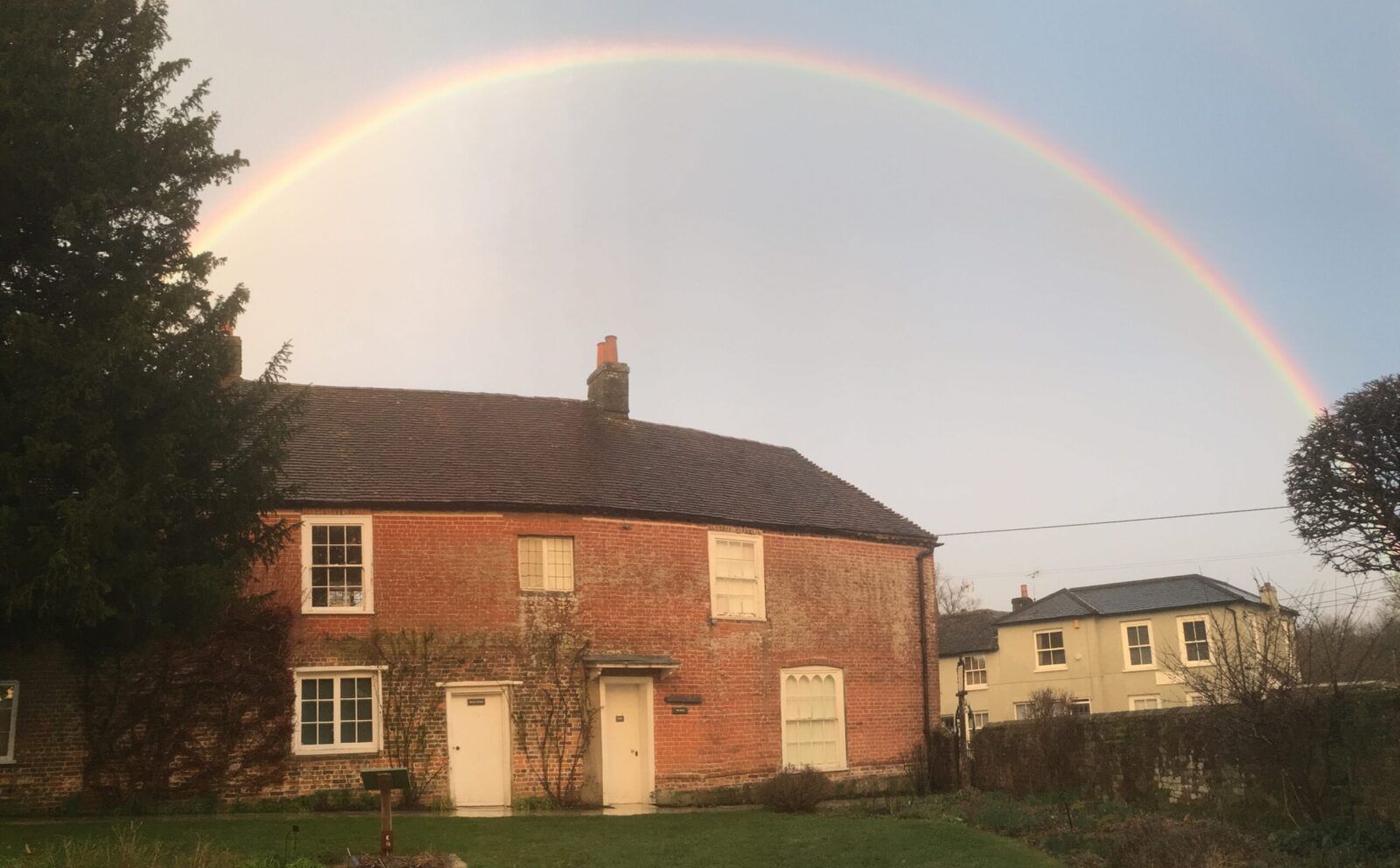 rainbow over Jane Austens House