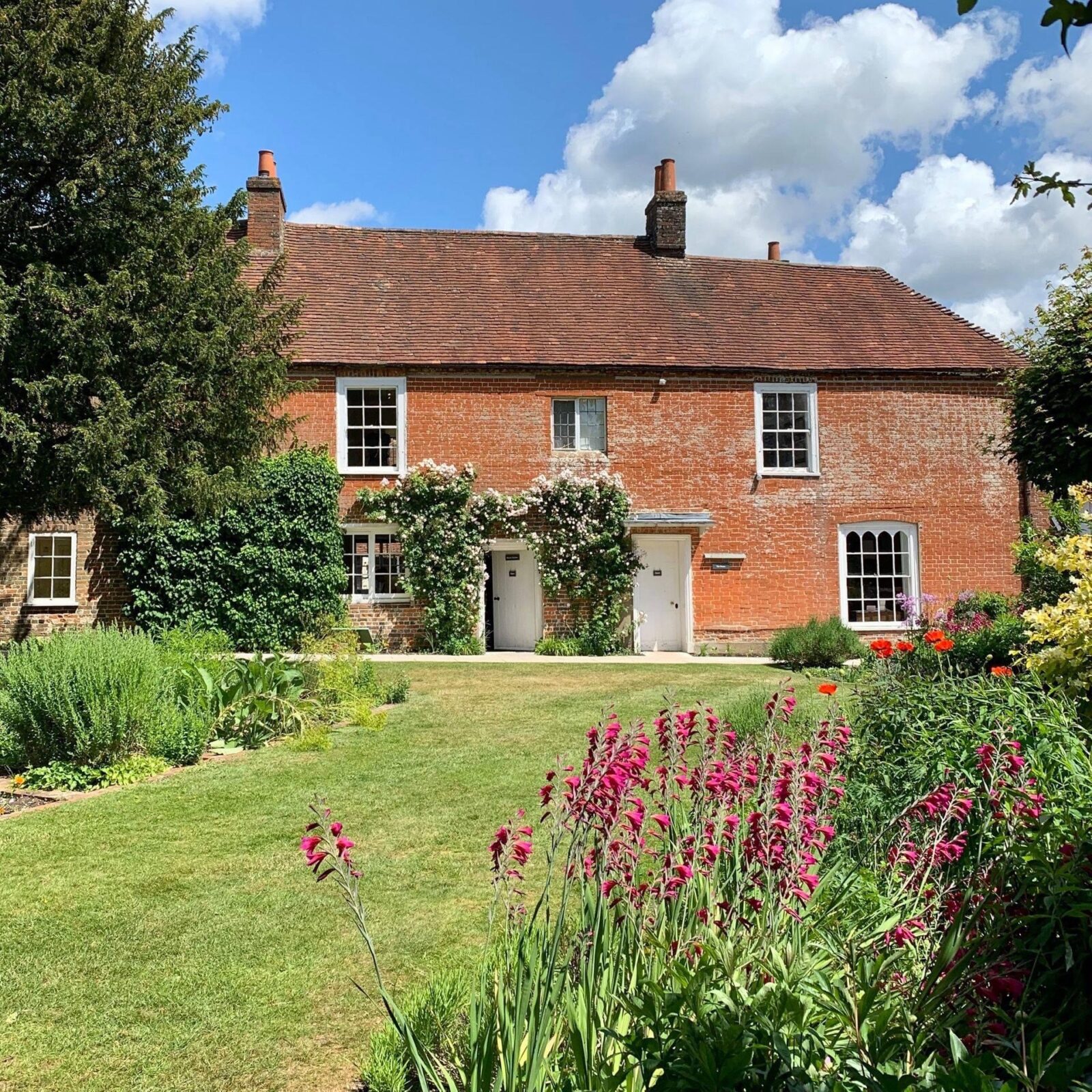 Jane Austen's House from the garden in Summer