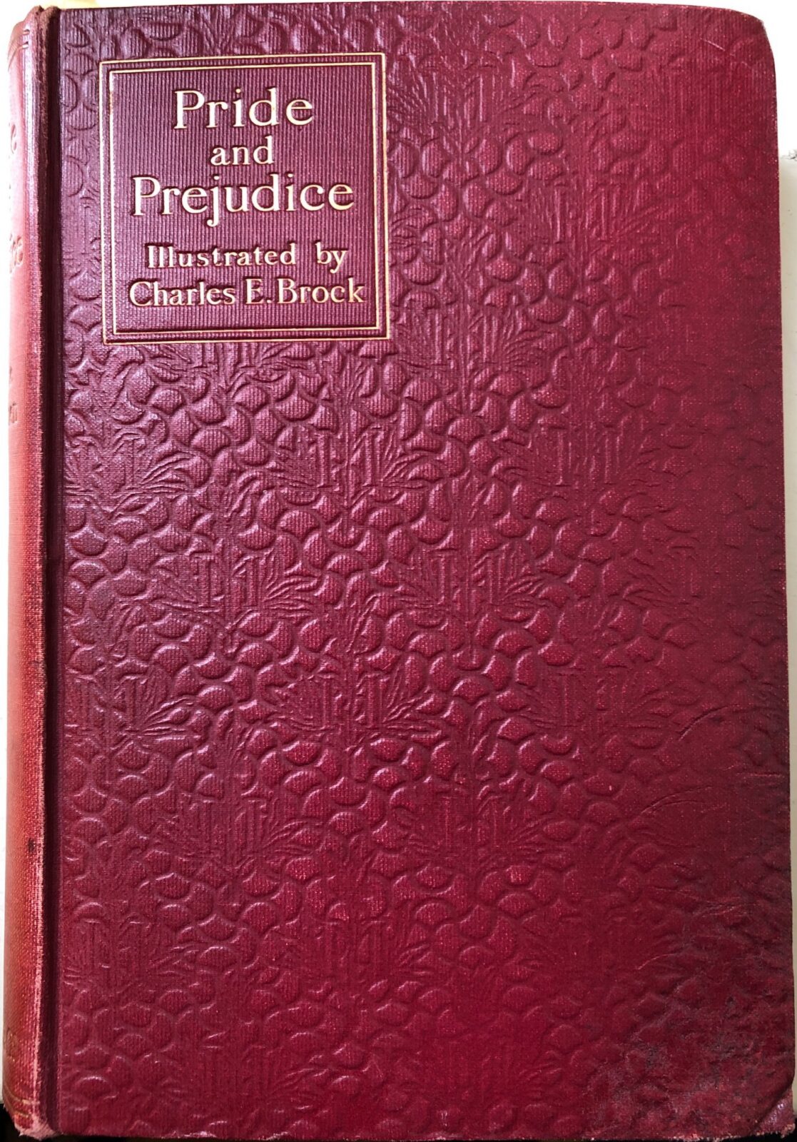 Front cover of  Pride & Prejudice, illustrated by Charles E. Brock 1895