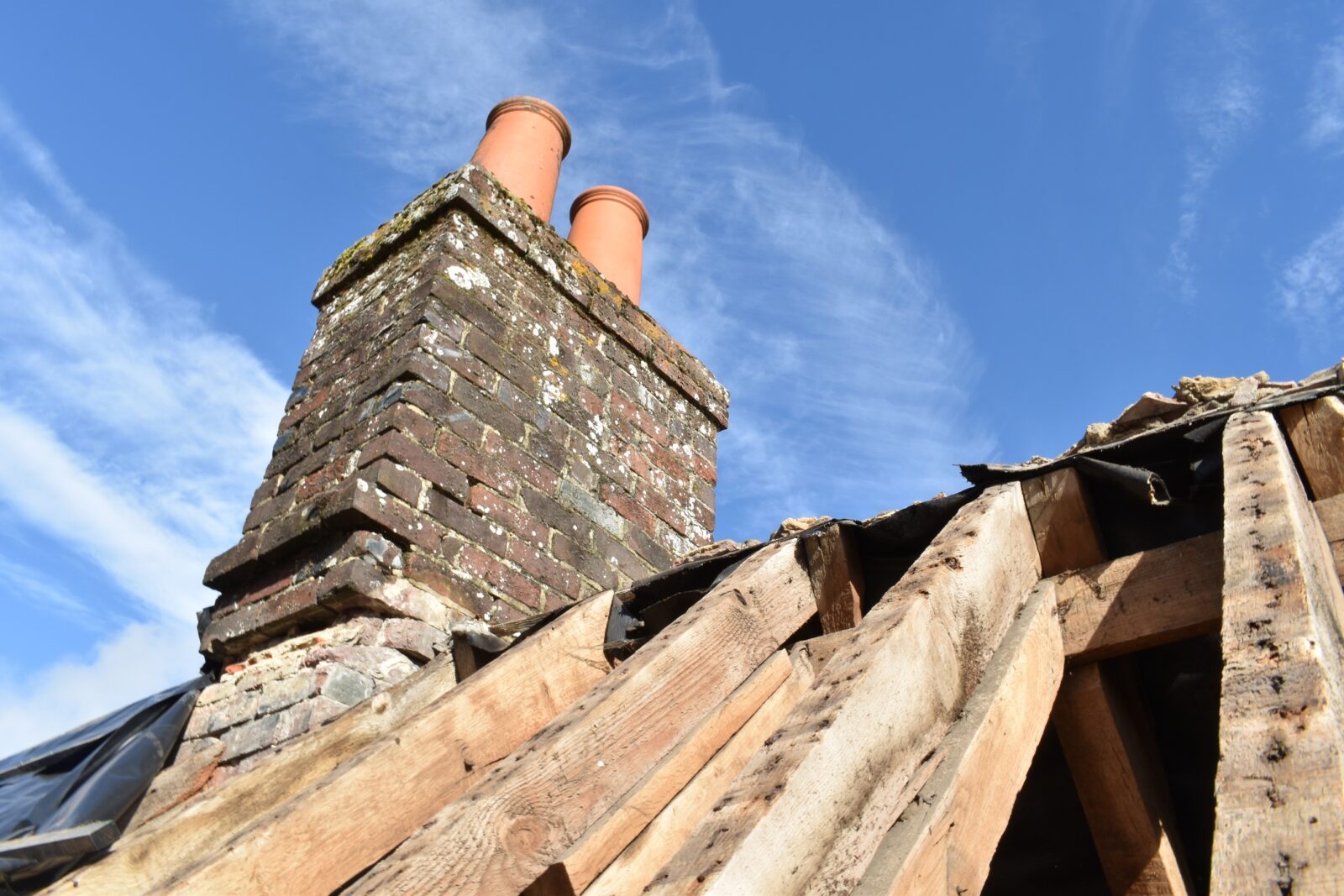 Work to restore the roof at Jane Austen's House
