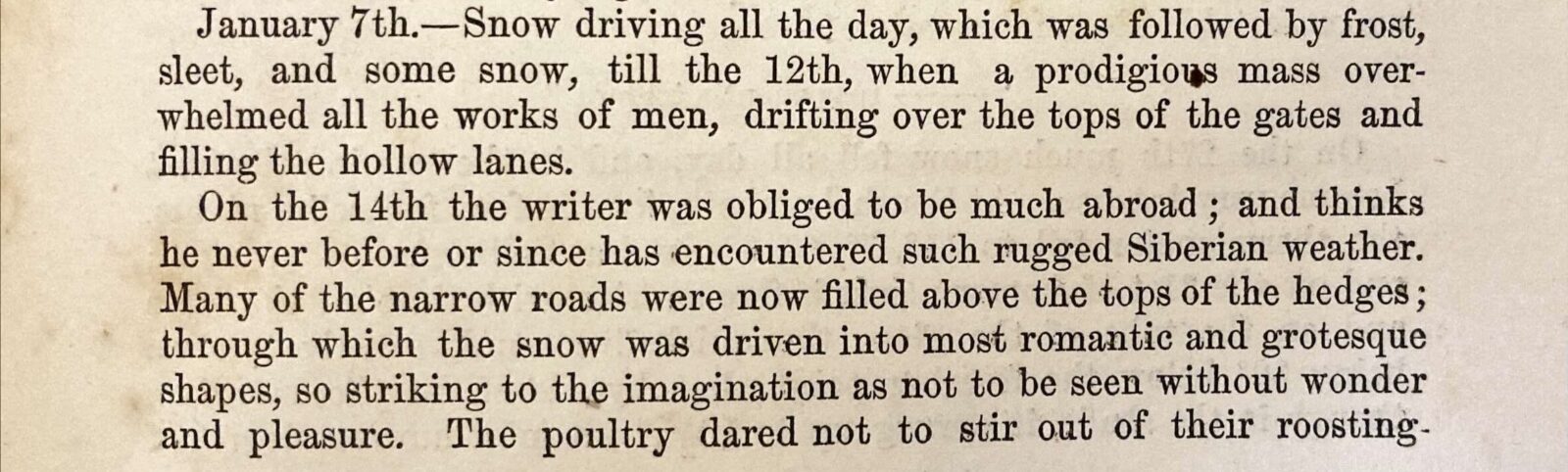 Extract from Gilbert White's 'Natural history of Selborne' (1789)