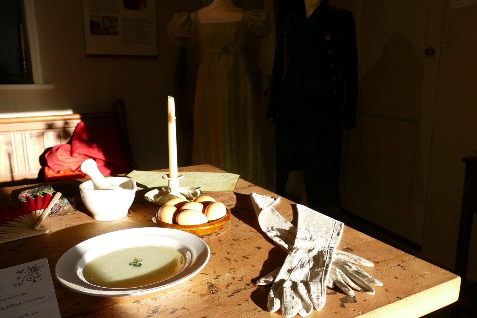 A bowl of White Soup in the Historic Kitchen at Jane Austen's House