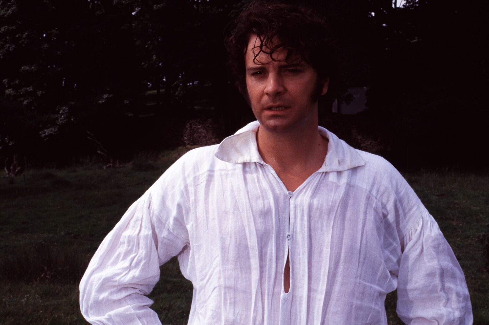 Mr Darcy (played by Colin Firth) in the famous 'lake scene'. ©BBC