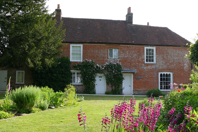 Jane Austen's House from the garden in Summer