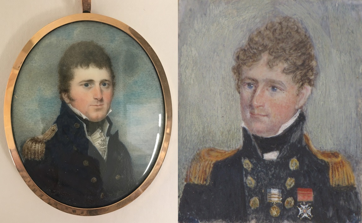 Portraits of Jane Austen's brothers, Francis and Charles, in naval uniform