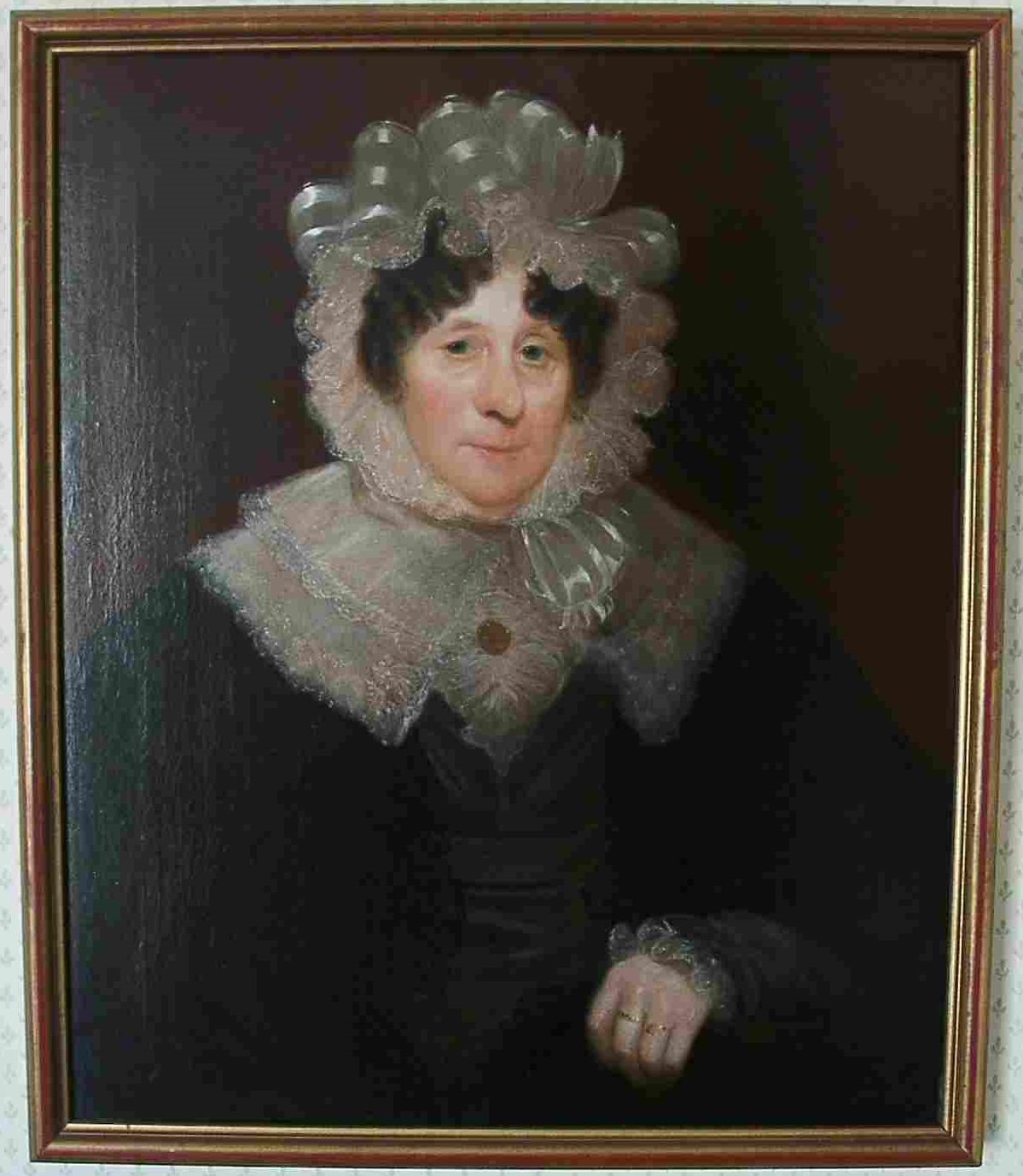 Oil painting Susannah Sackree in gilt frame
