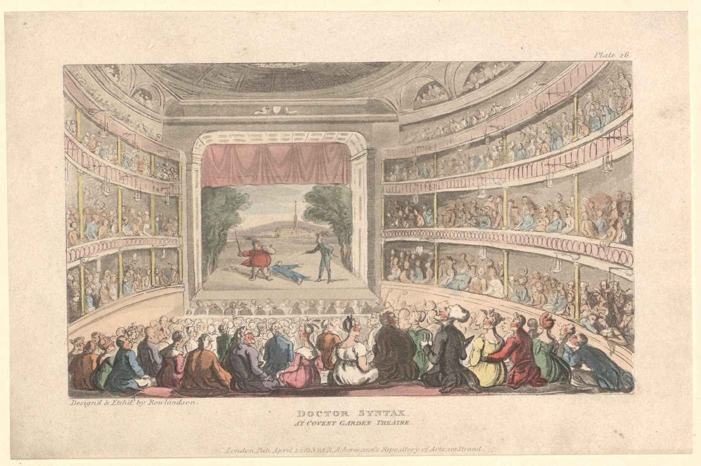 Covent Garden Theatre, an engraving of 1813 John Johnson Collection, Bodleian Libraries