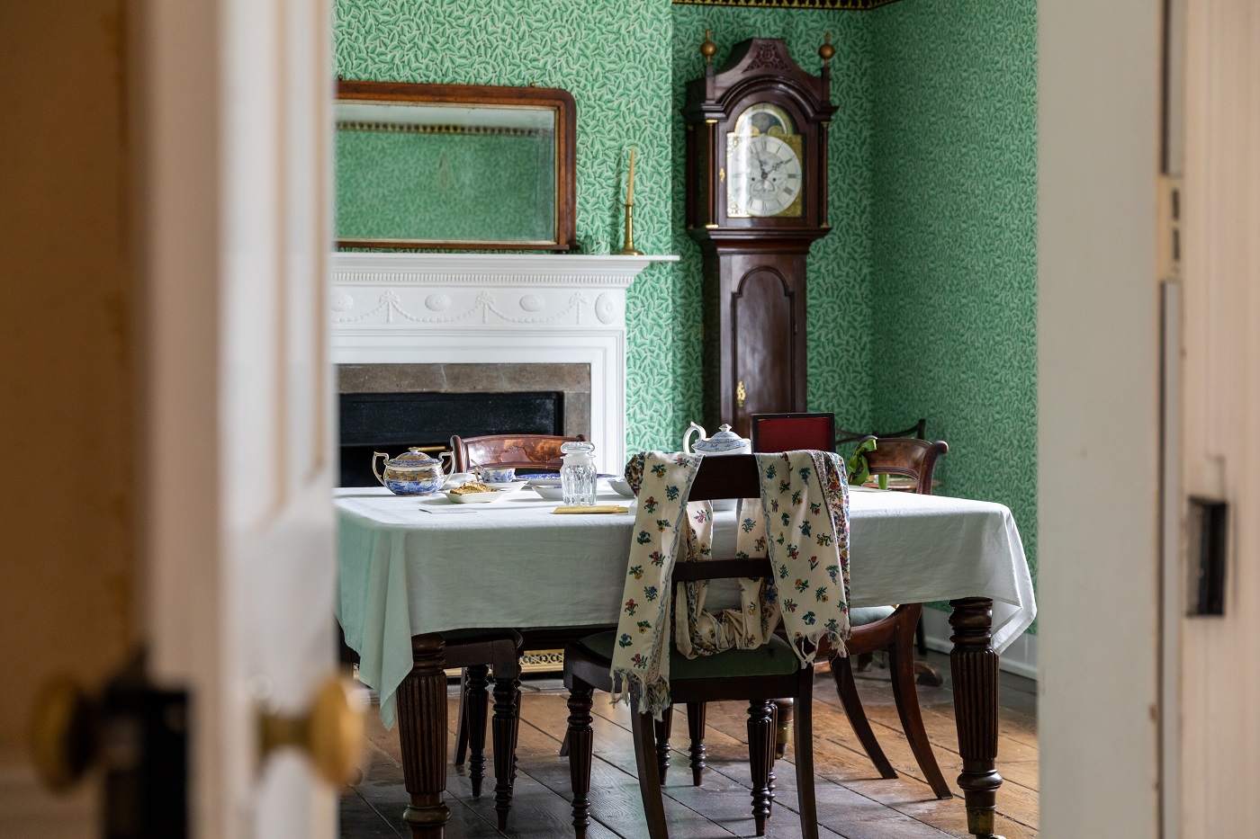 Glimpsing into the Dining Room at Jane Austen's House. Photo by Luke Shears