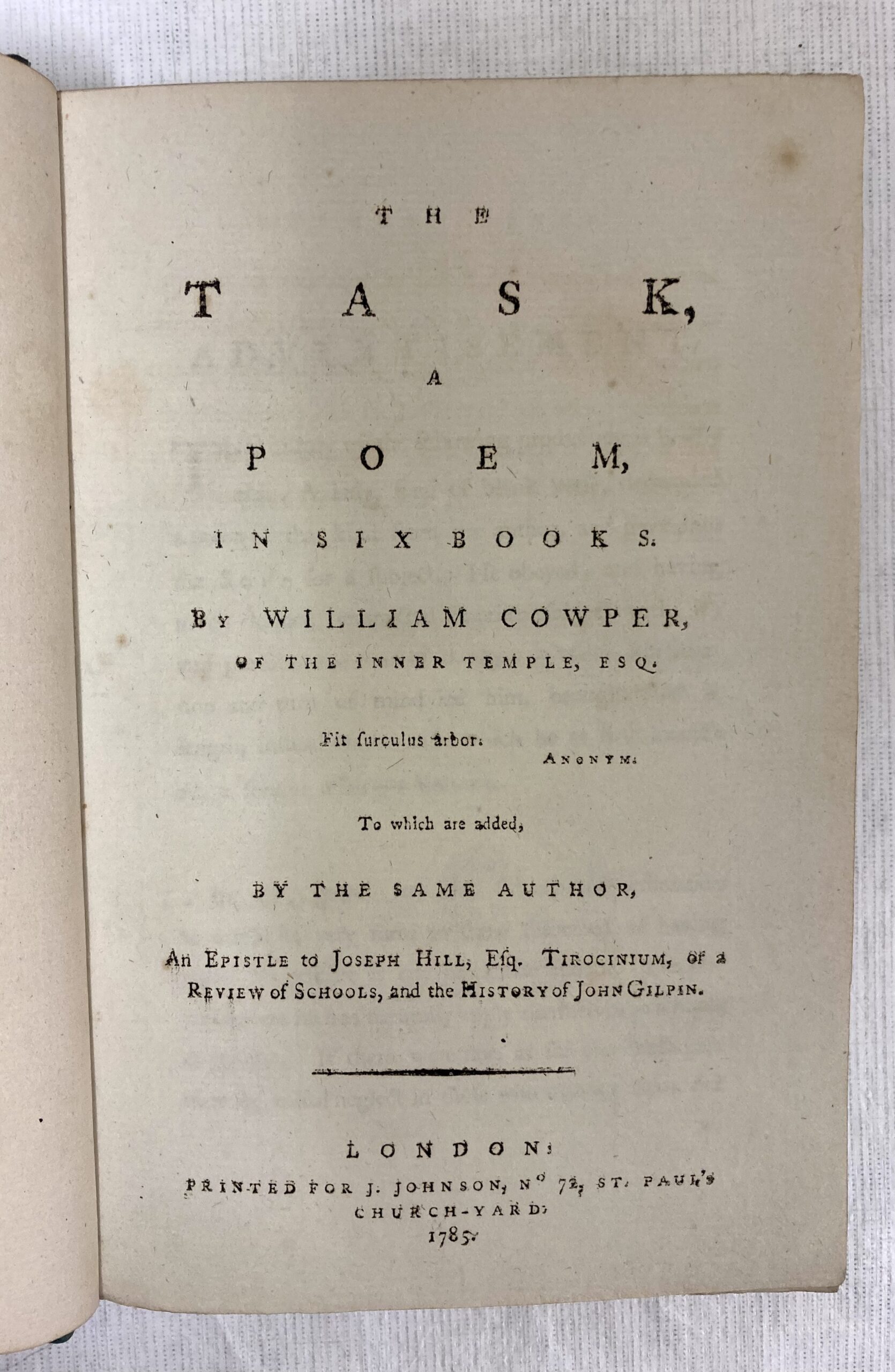 The Task by William Cowper | Jane Austen's House