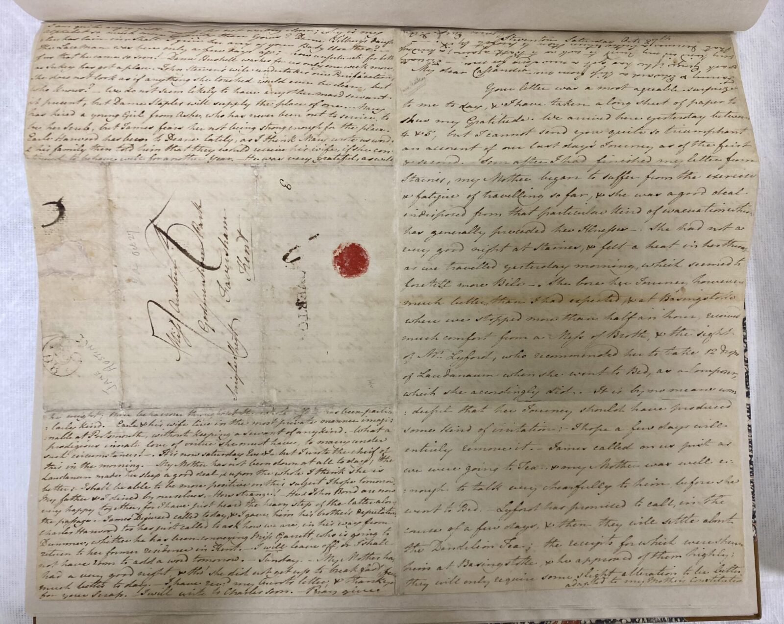 Letter from Jane Austen to Cassandra Austen Saturday 27th - Sunday 28th October 1798