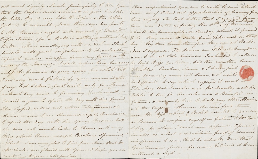 Pages 2-3 of Jane's letter to Cassandra, written from Steventon on 14-Friday 15 January 1796