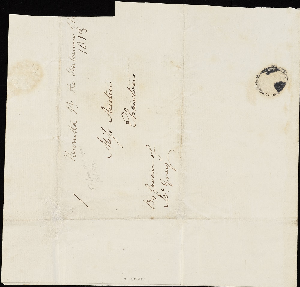 Page 8 of a letter from Jane Austen to Cassandra Austen 15th-16th September 1813