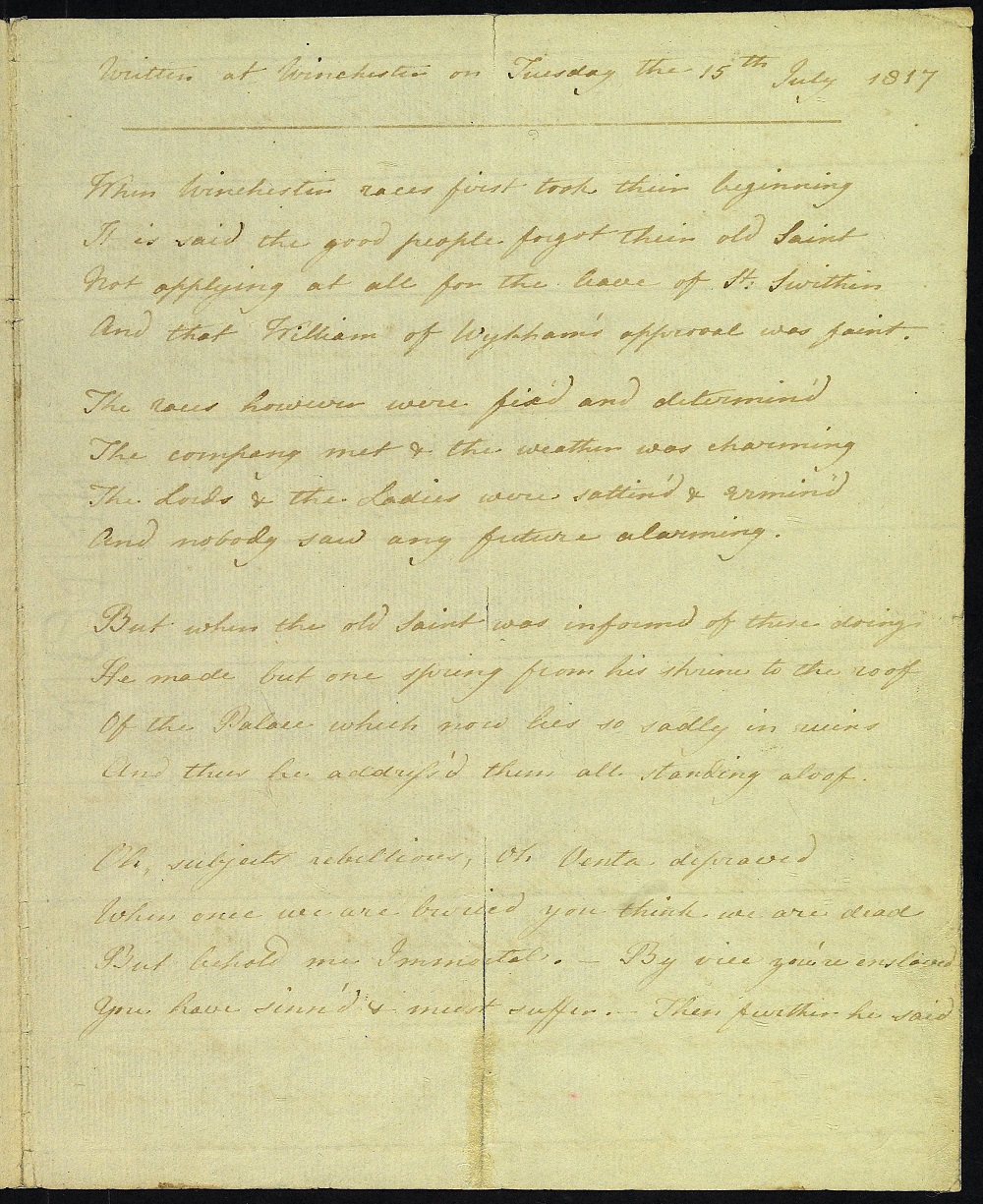The Winchester Verses, page 1