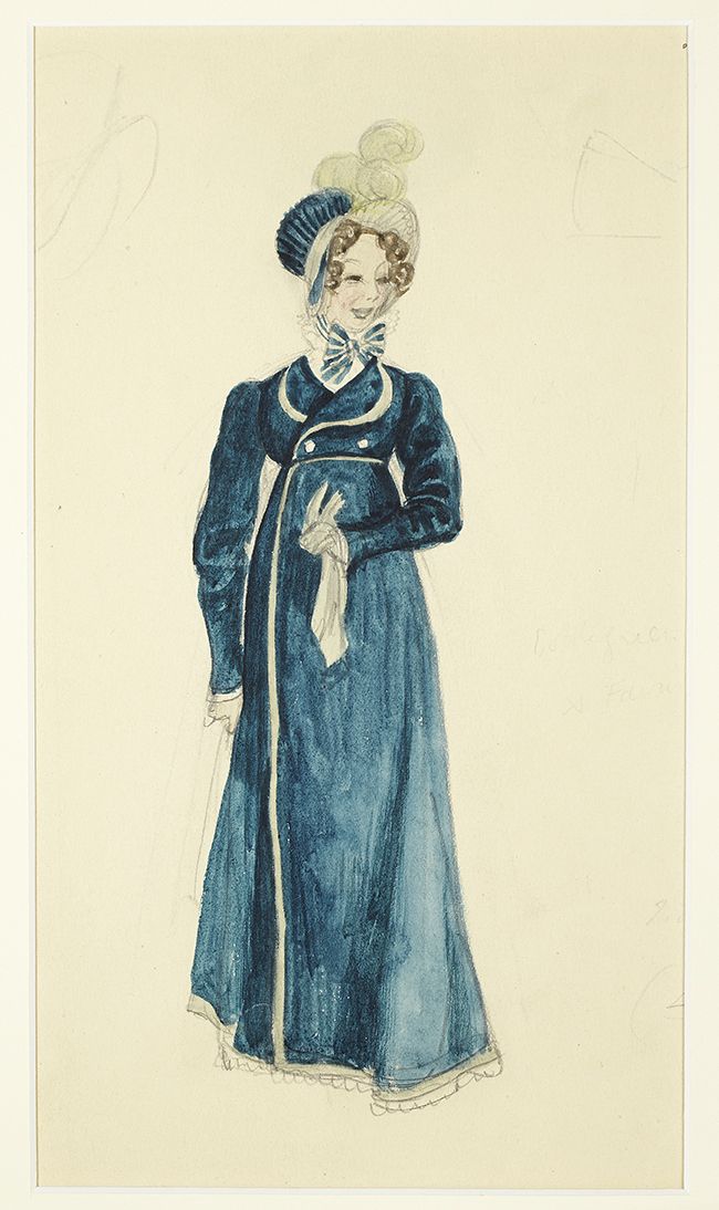 Costume design for Lydia Bennet, by Rex Whistler (1936)