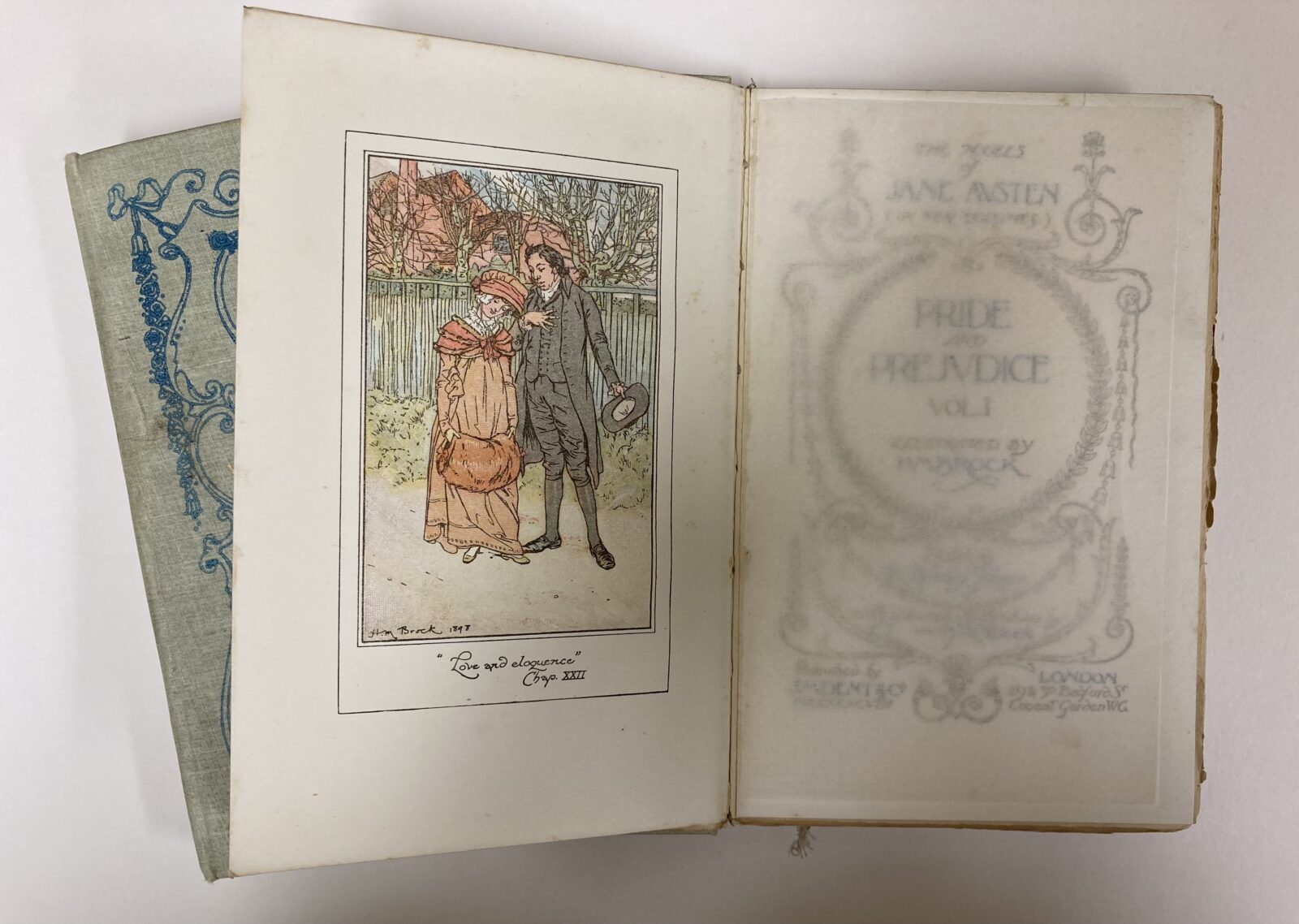 The first edition of Pride and Prejudice to feature colour illustrations. Published by J. M. Dent and Co., London, 1898