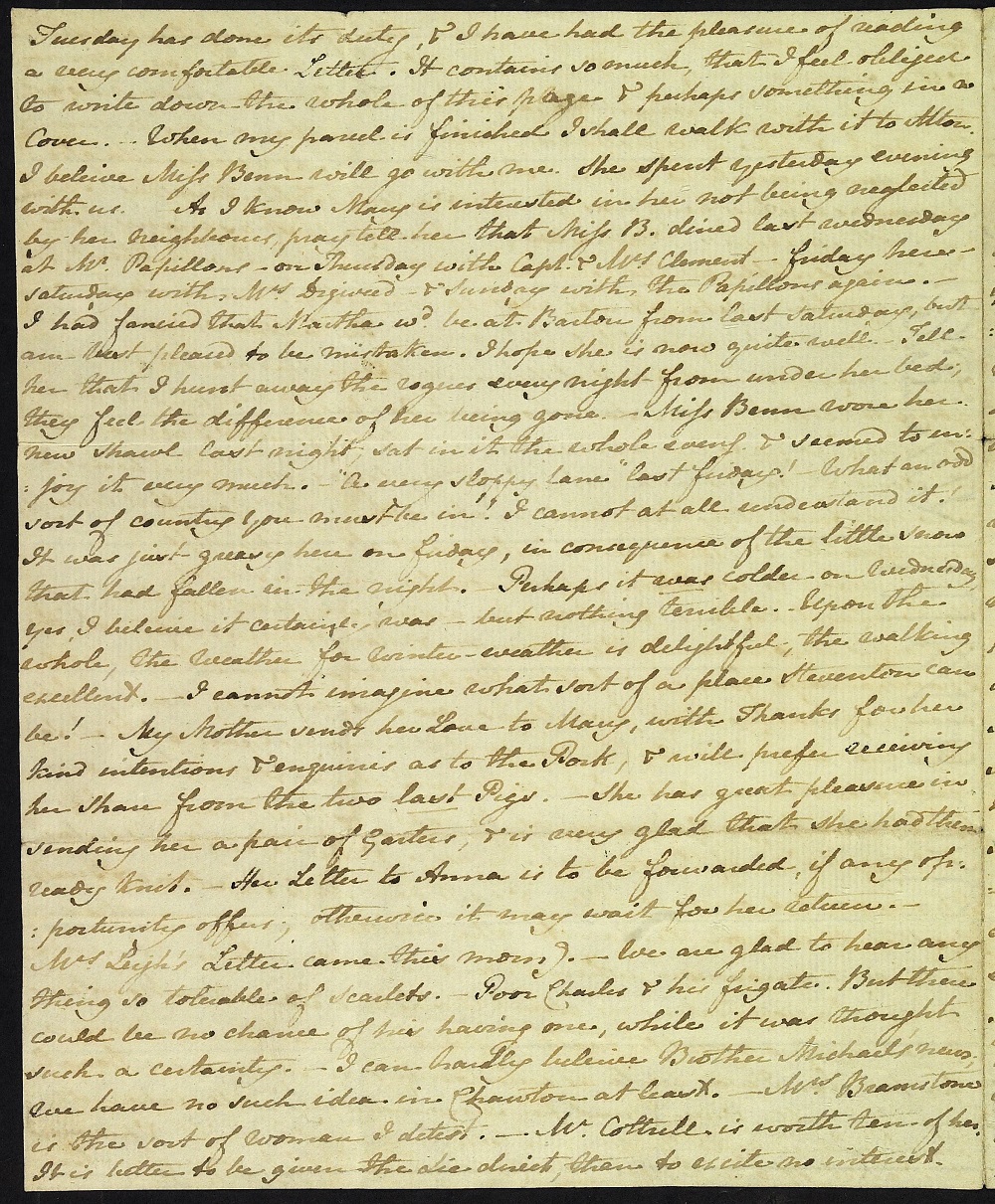 Letter from Jane Austen to Cassandra Austen, 24 January 1813. Page 4