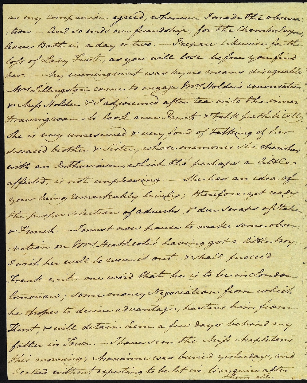 Letter from Jane Austen to Cassandra Austen, Tuesday 26th - Wednesday 27th May 1801. Page 2