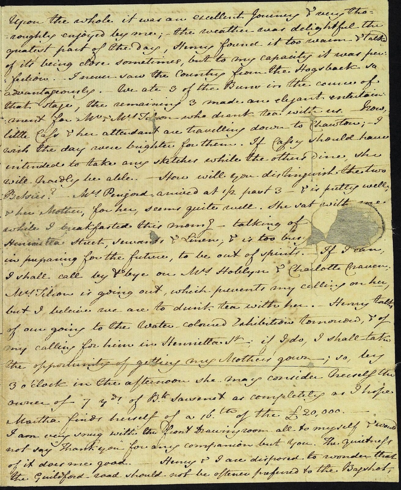 Letter from Jane Austen to Cassandra Austen, 20 May 1813, page 3