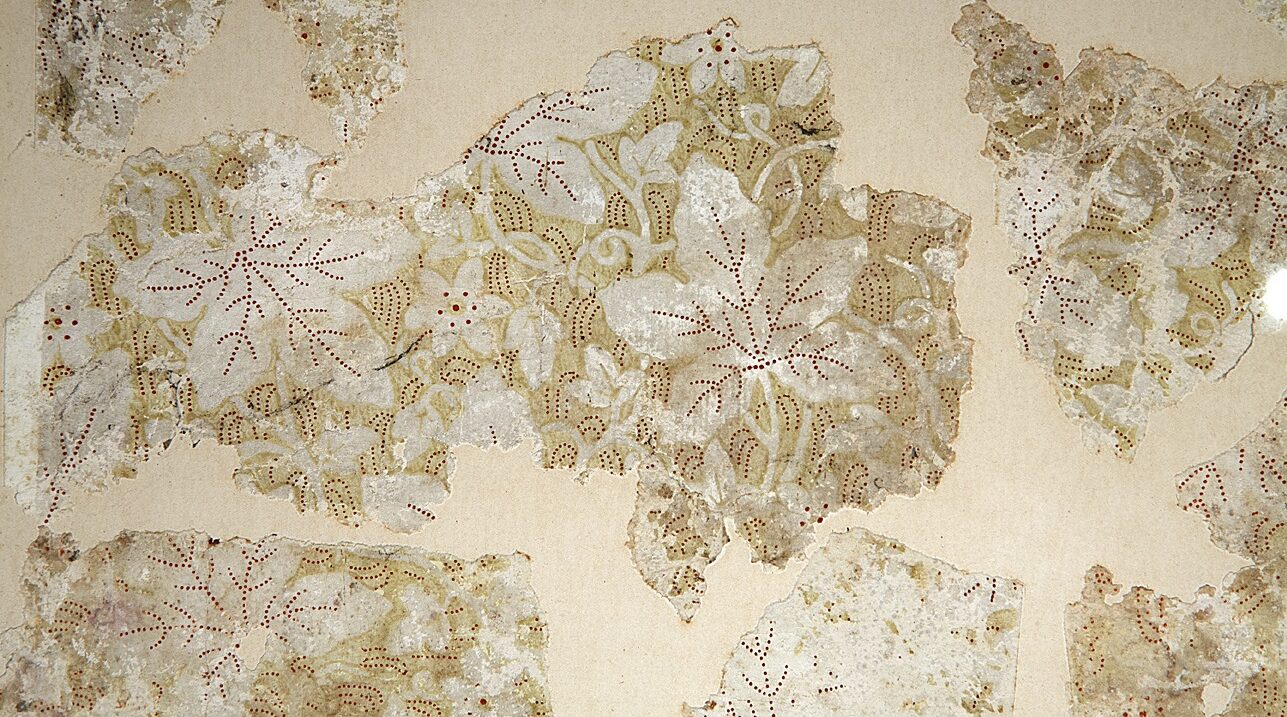Fragments of historic wallpaper