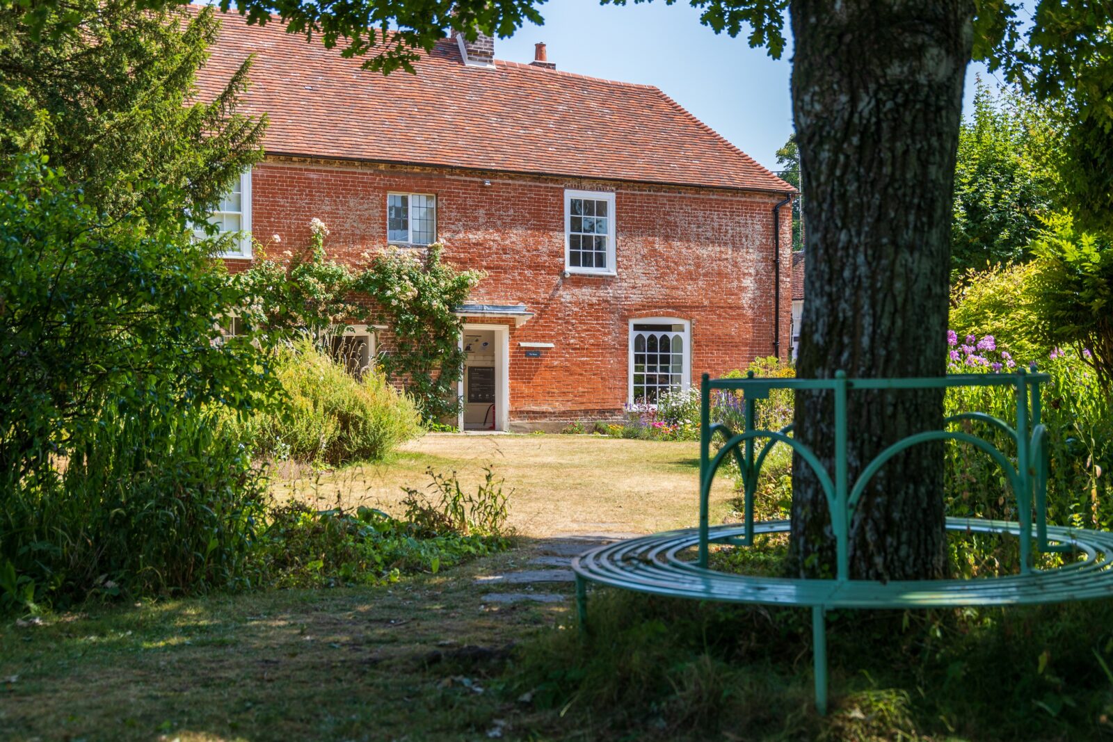 Jane Austen's House from the garden in summer