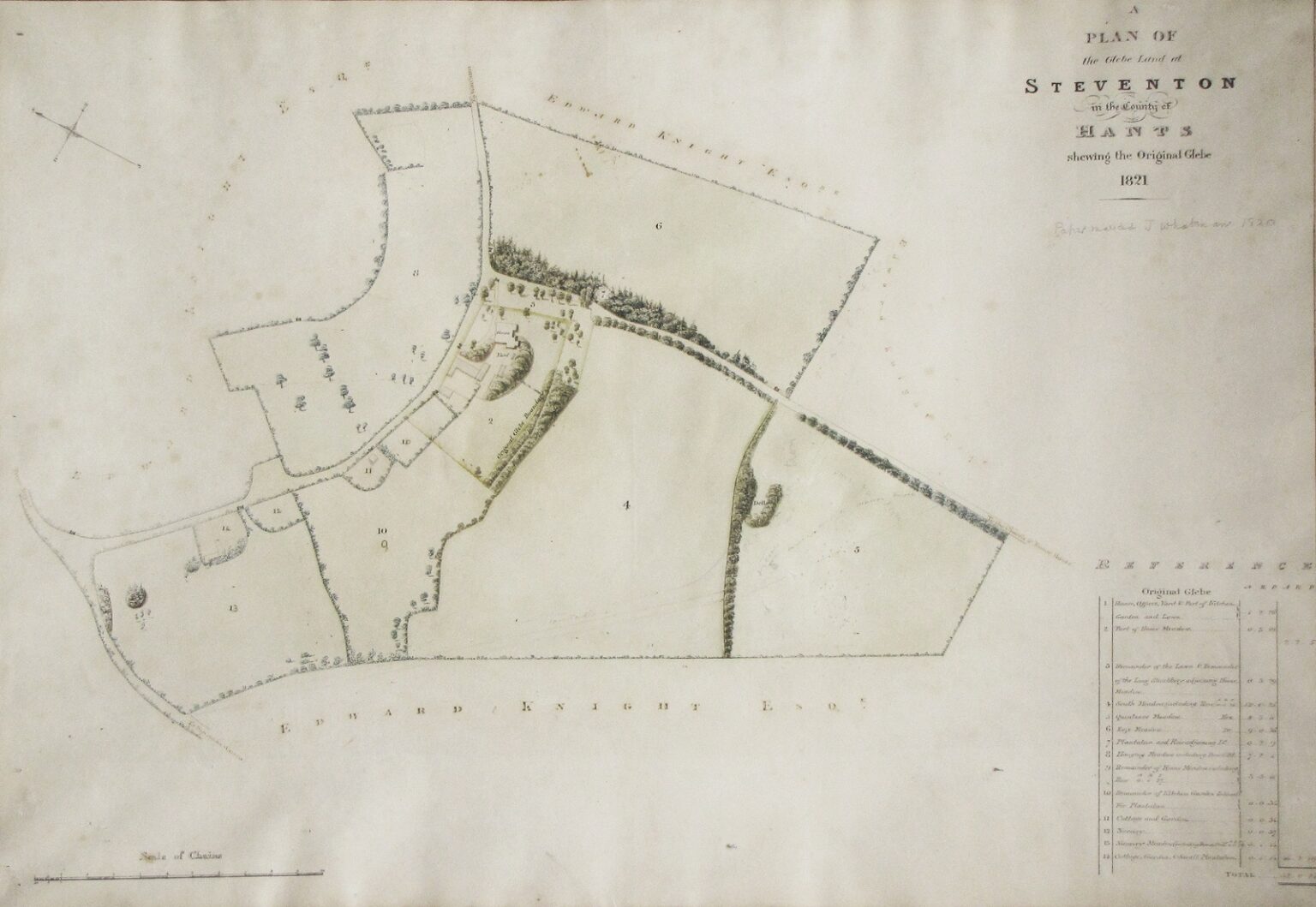 Map of the glebe land at Steventon Hants 1821 | Jane Austen's House