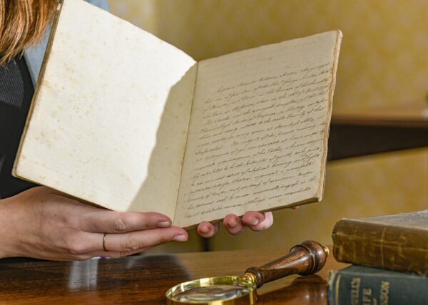 Admiral Sir Francis Austen's handwritten manuscript Memoir.
Image © Andrew Croft/Solent News