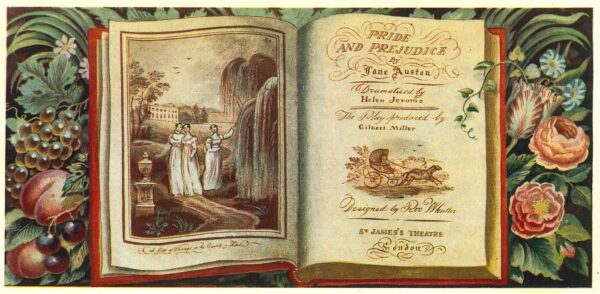 Design for Act-Drop for Pride and Prejudice. Design by Rex Whistler (1936).